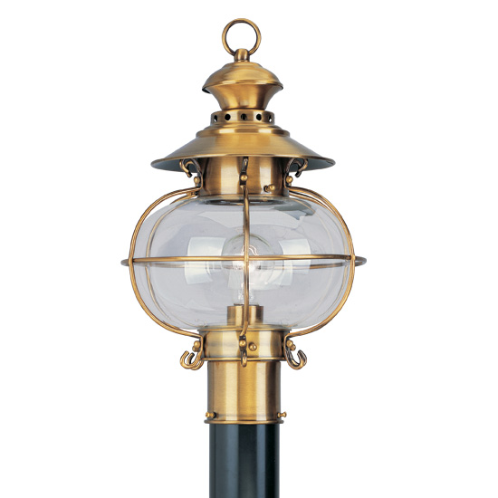 Livex Lighting 2224-22 Harbor Outdoor Post Head in Flemish Brass 